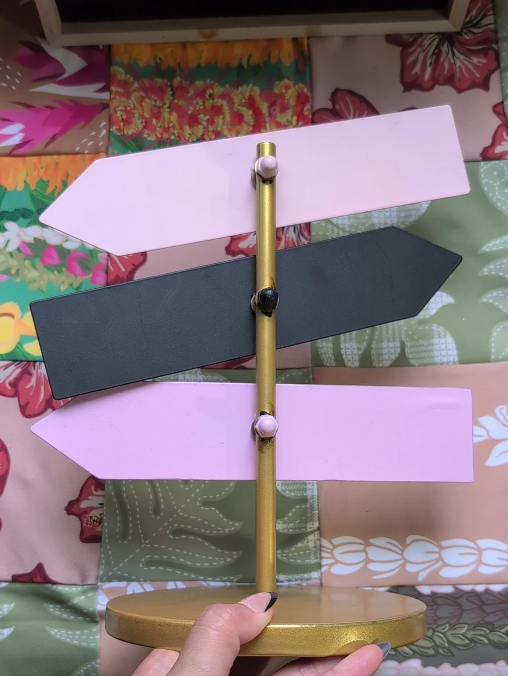 Glittery Pink 💖 & Gold Spooky Tabletop Sign